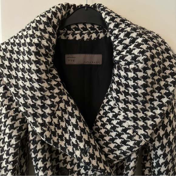 Zara Houndstooth Coat - Picture 3 of 6